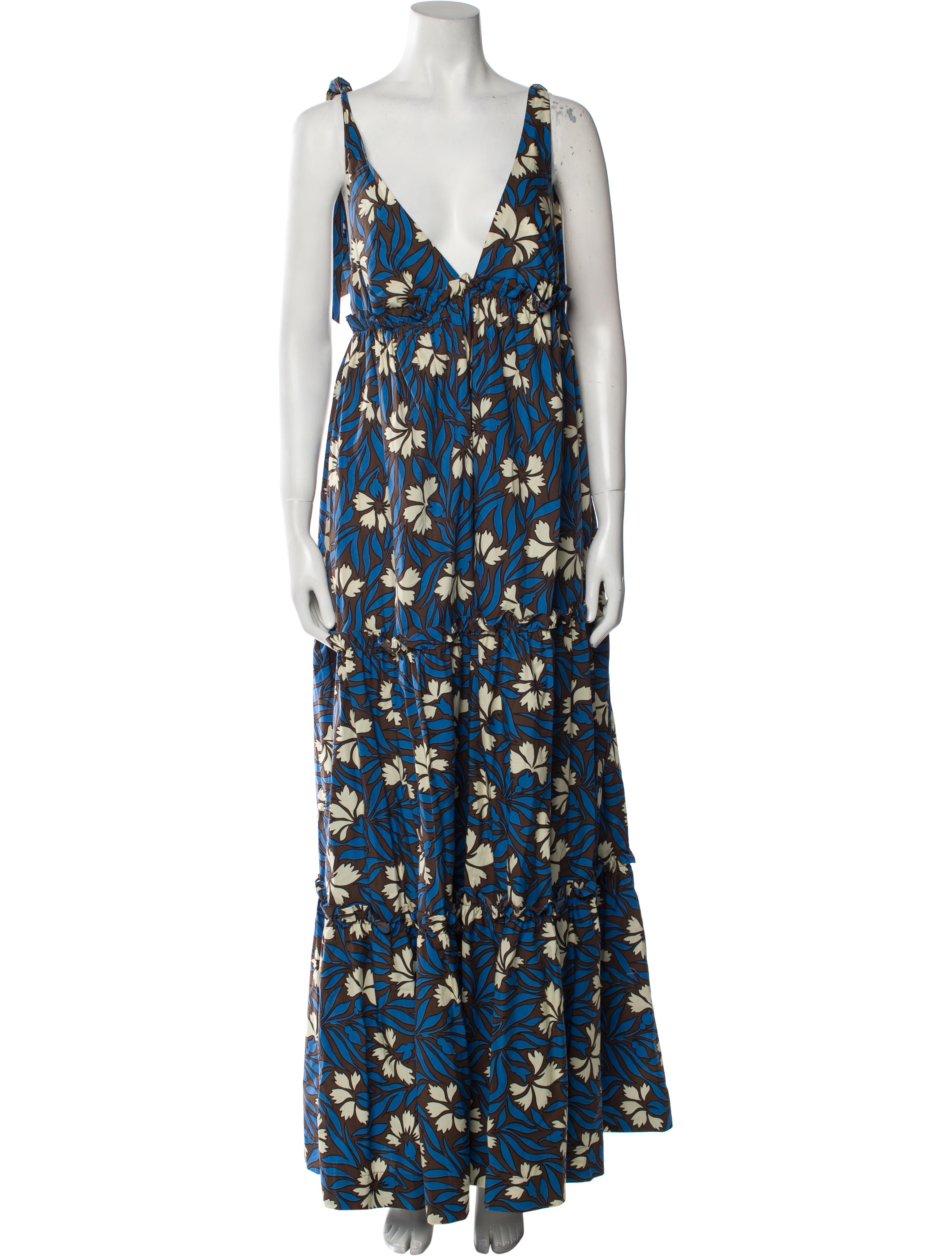 P.A.R.O.S.H. Floral Print Long Dress