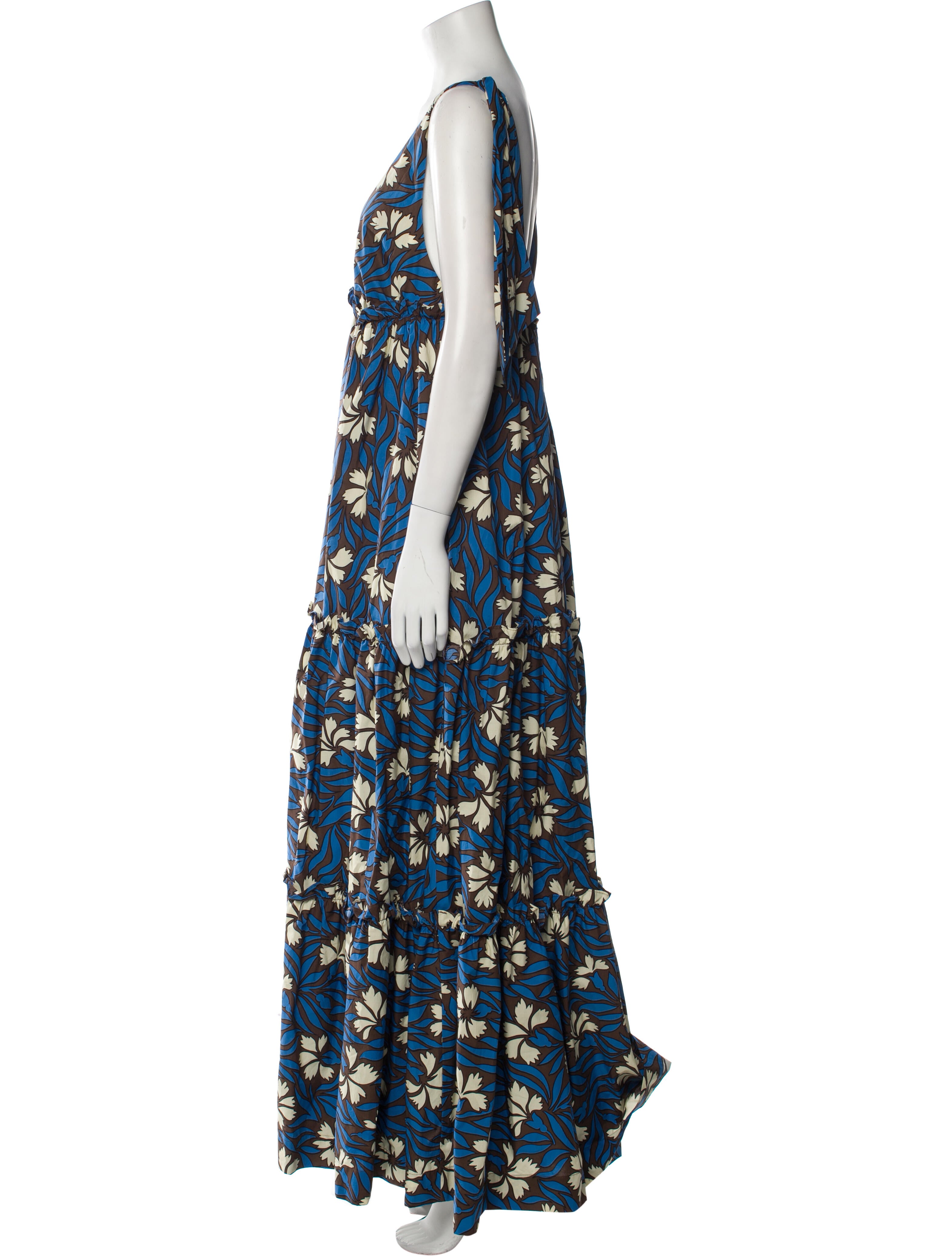 P.A.R.O.S.H. Floral Print Long Dress