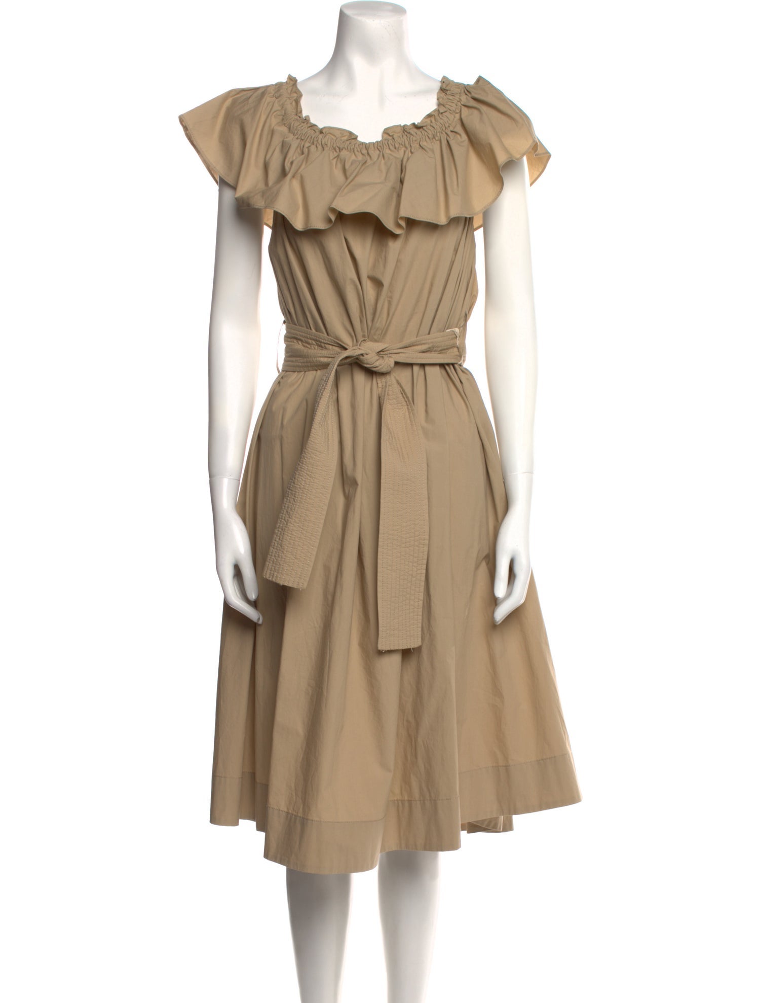 P.A.R.O.S.H. Scoop Neck Midi Length Dress