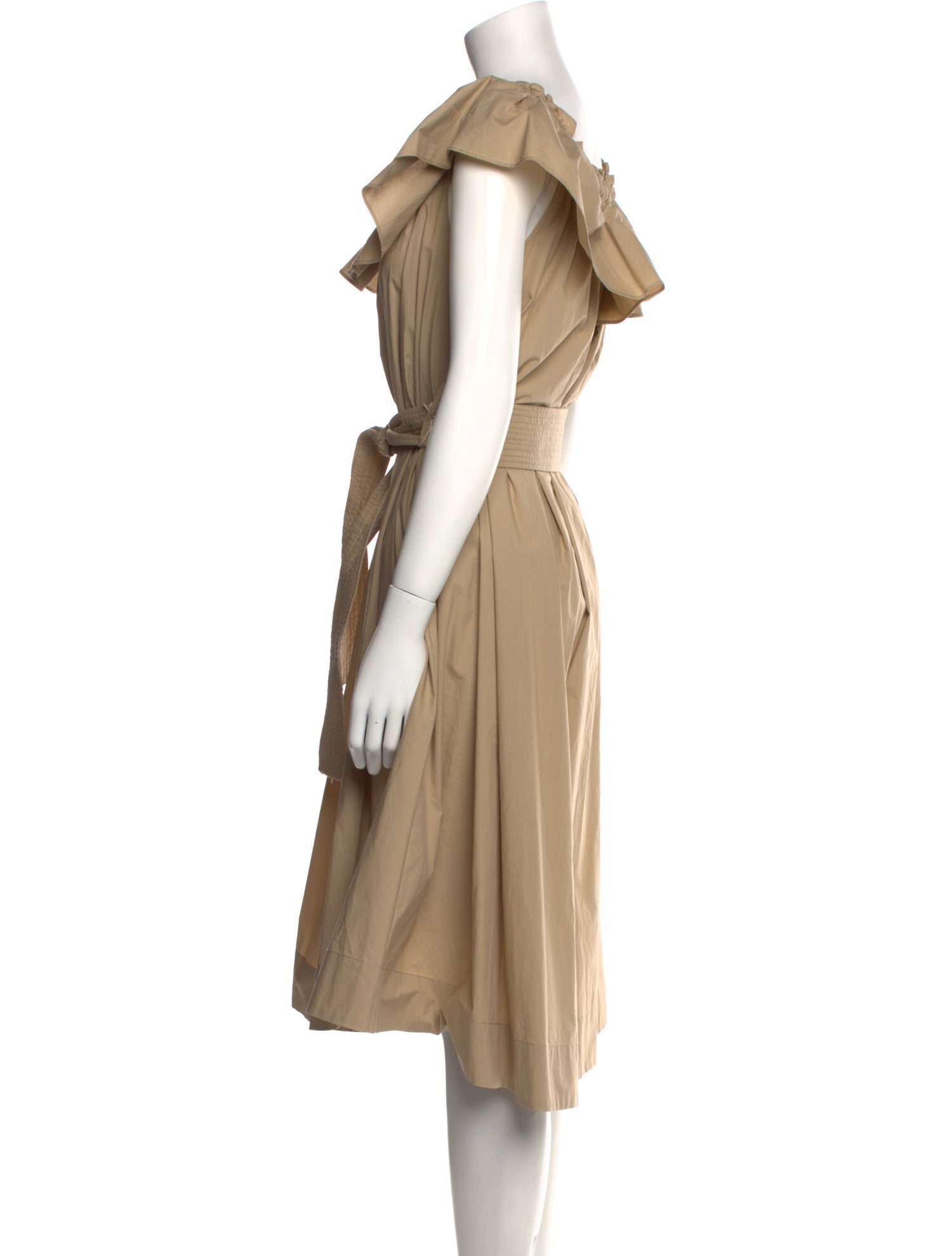 P.A.R.O.S.H. Scoop Neck Midi Length Dress