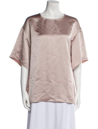 P.A.R.O.S.H. Satin Scoop Neck Blouse