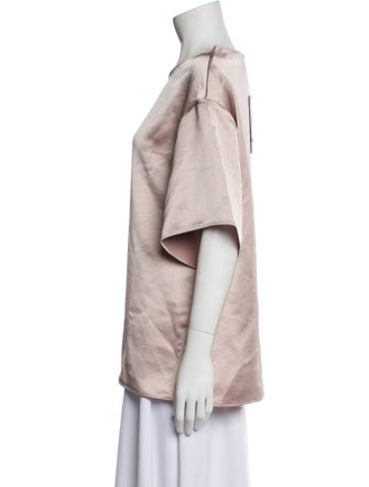 P.A.R.O.S.H. Satin Scoop Neck Blouse