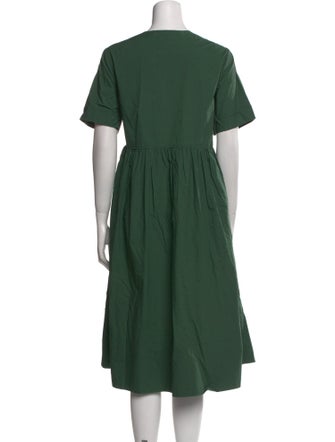 P.A.R.O.S.H. V-Neck Midi Length Dress