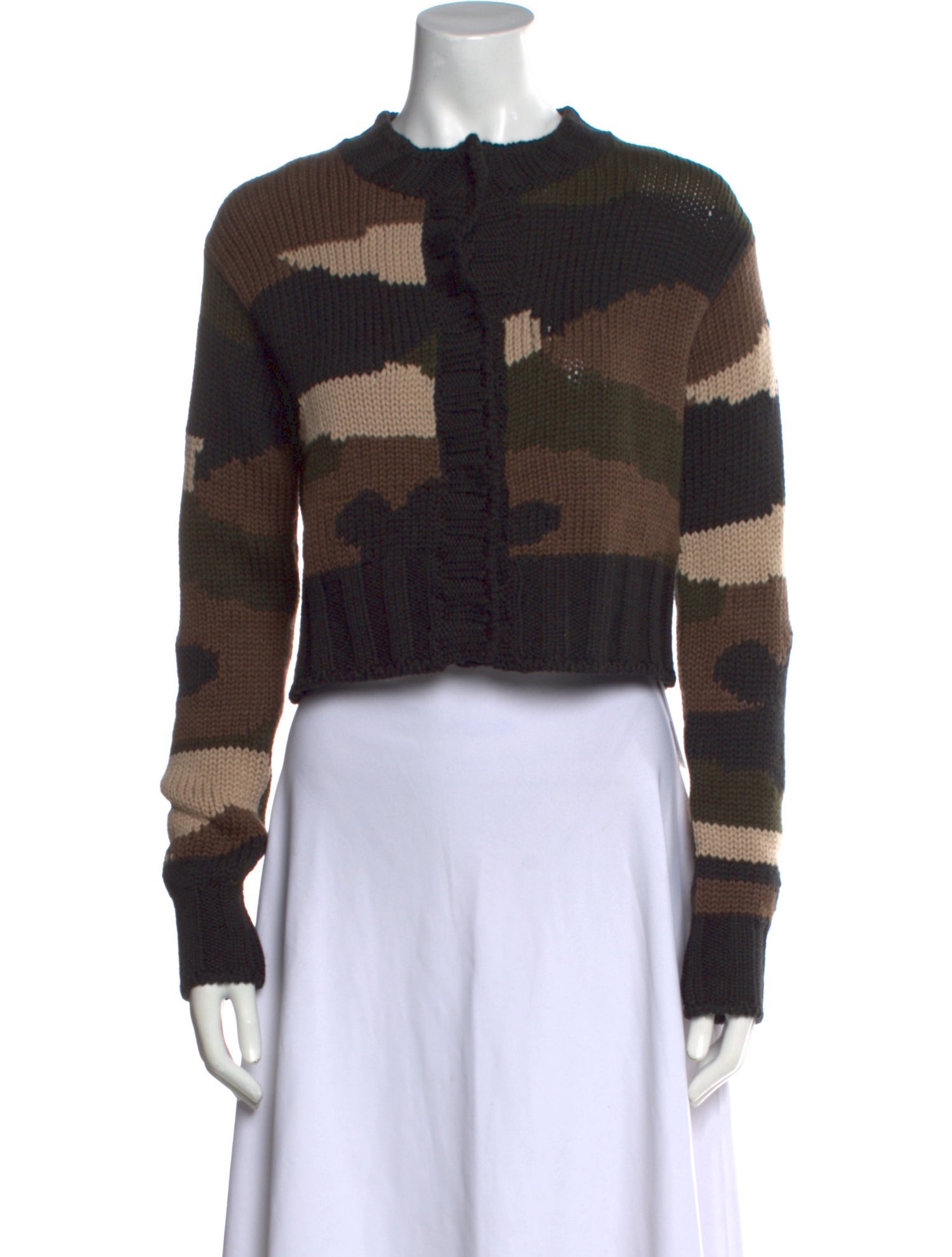 P.A.R.O.S.H. Wool Camouflage Print Sweater
