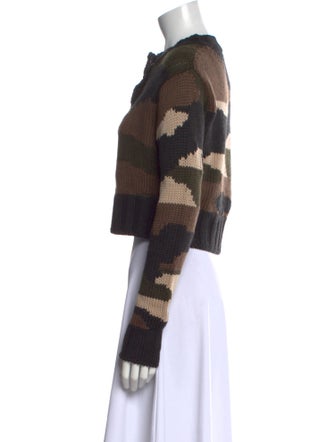 P.A.R.O.S.H. Wool Camouflage Print Sweater