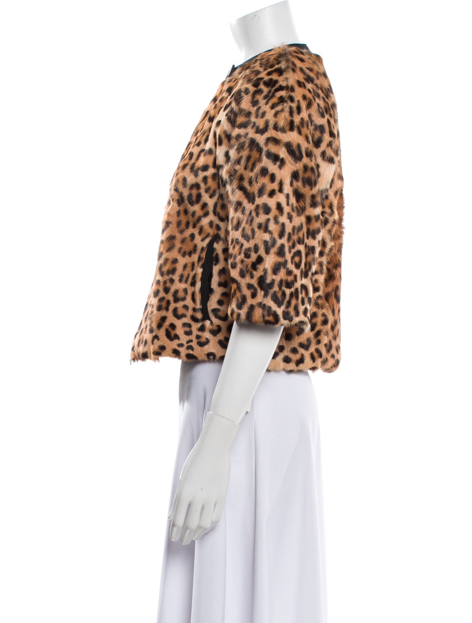 P.A.R.O.S.H. Animal Print Faux Fur Jacket