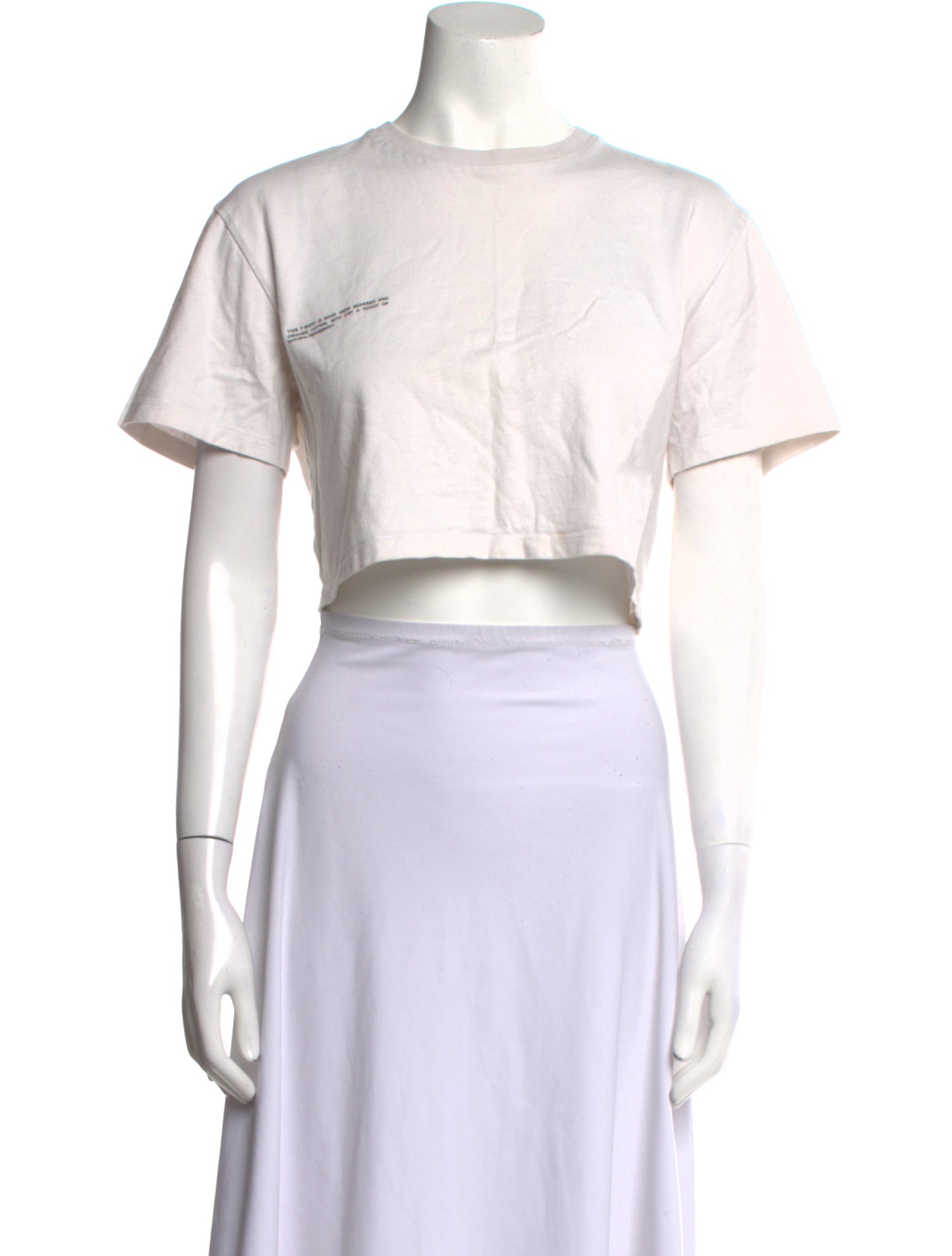 Pangaia Crew Neck Short Sleeve Crop Top