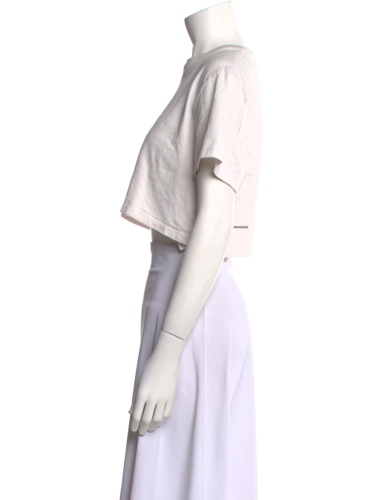 Pangaia Crew Neck Short Sleeve Crop Top