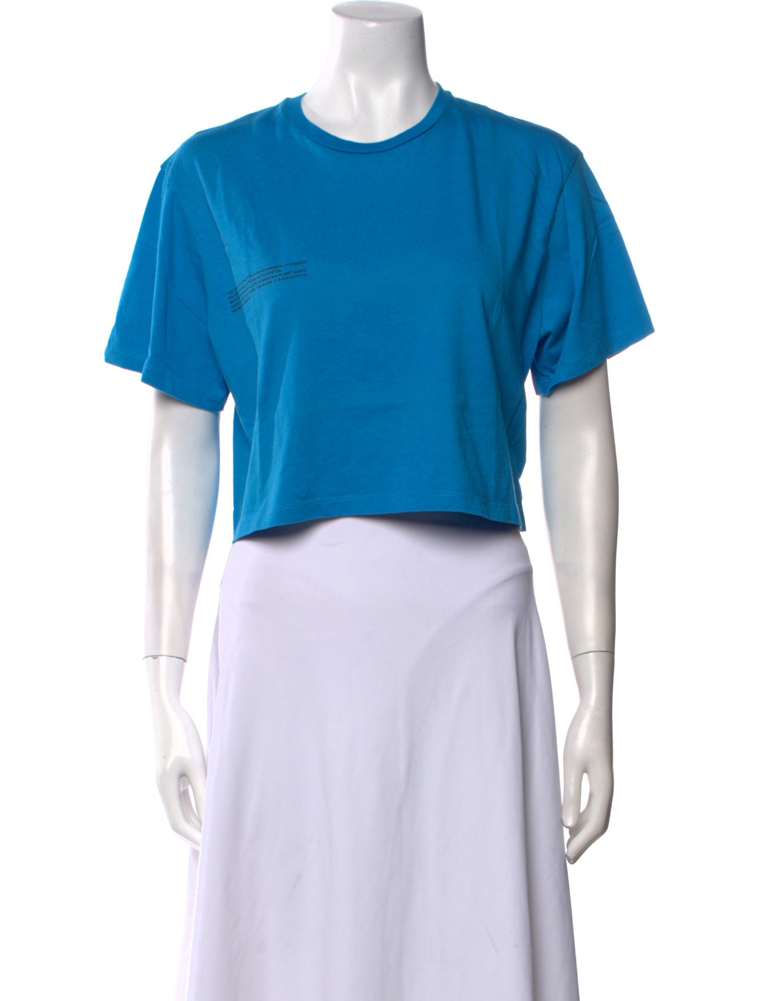 Pangaia Crew Neck Short Sleeve Crop Top