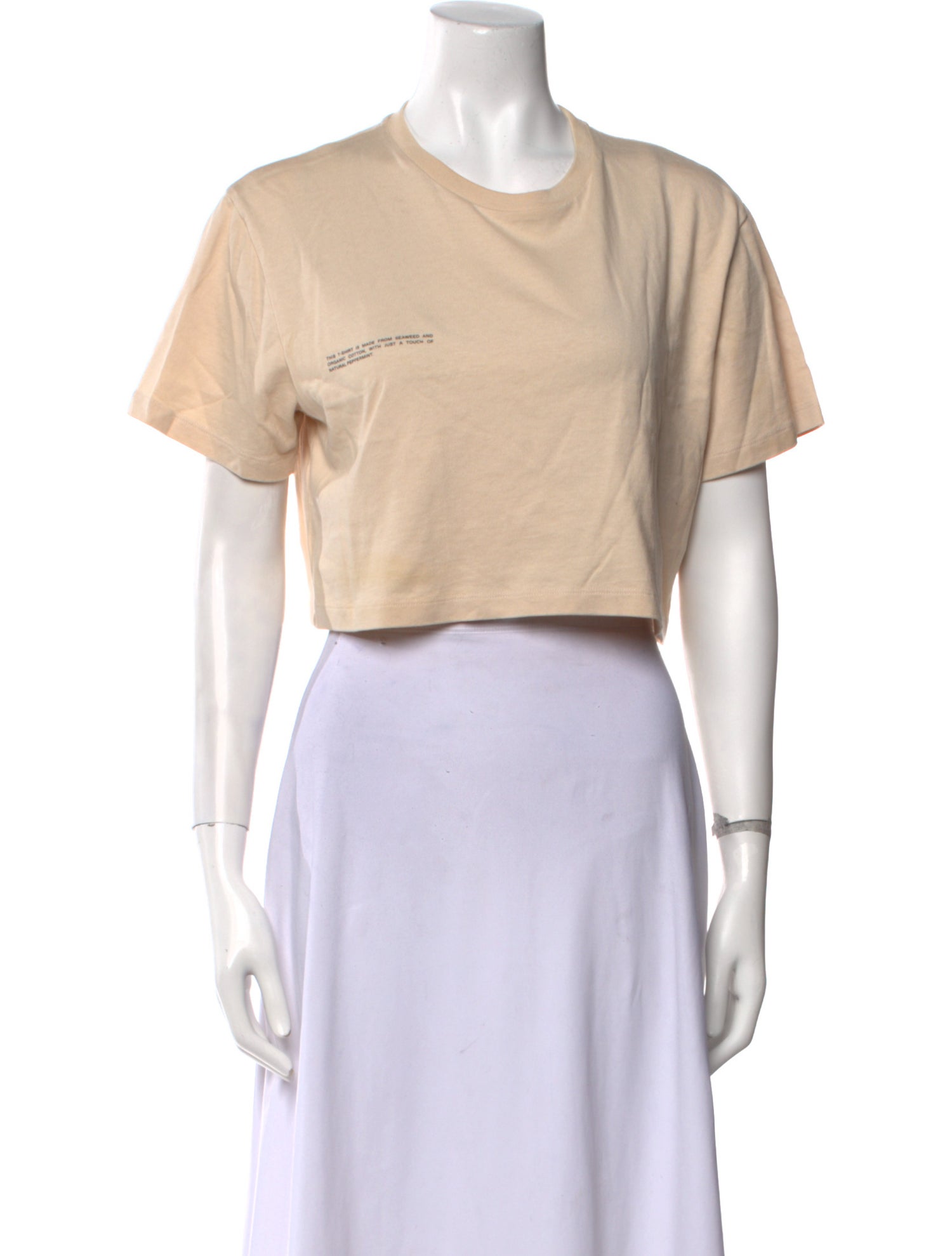 Pangaia Crew Neck Short Sleeve Crop Top