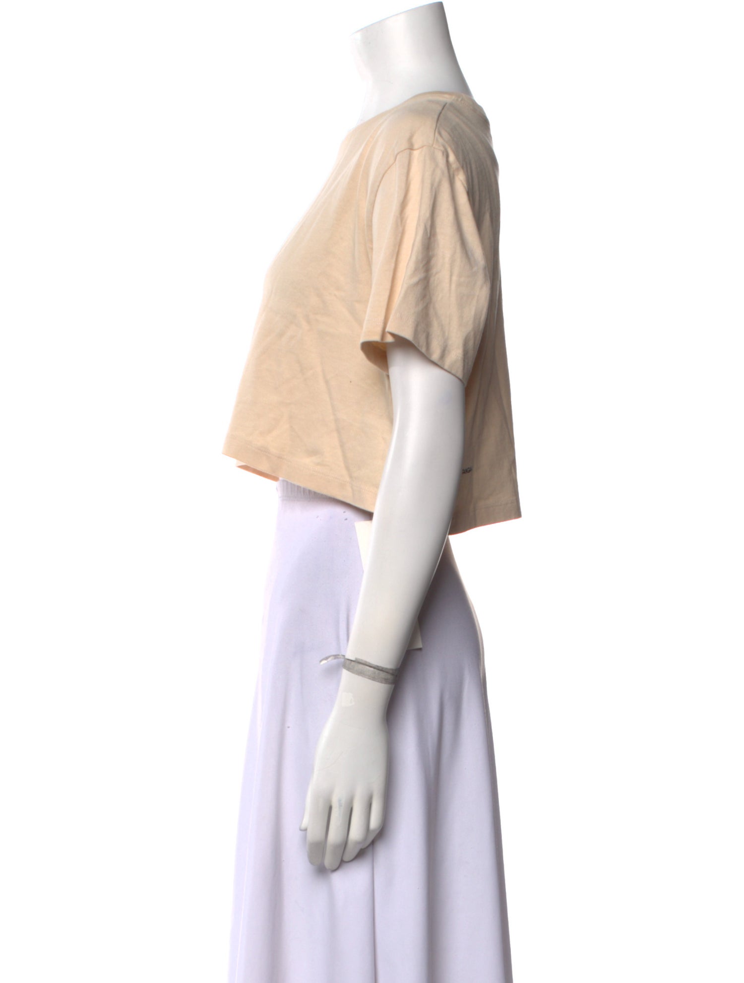 Pangaia Crew Neck Short Sleeve Crop Top