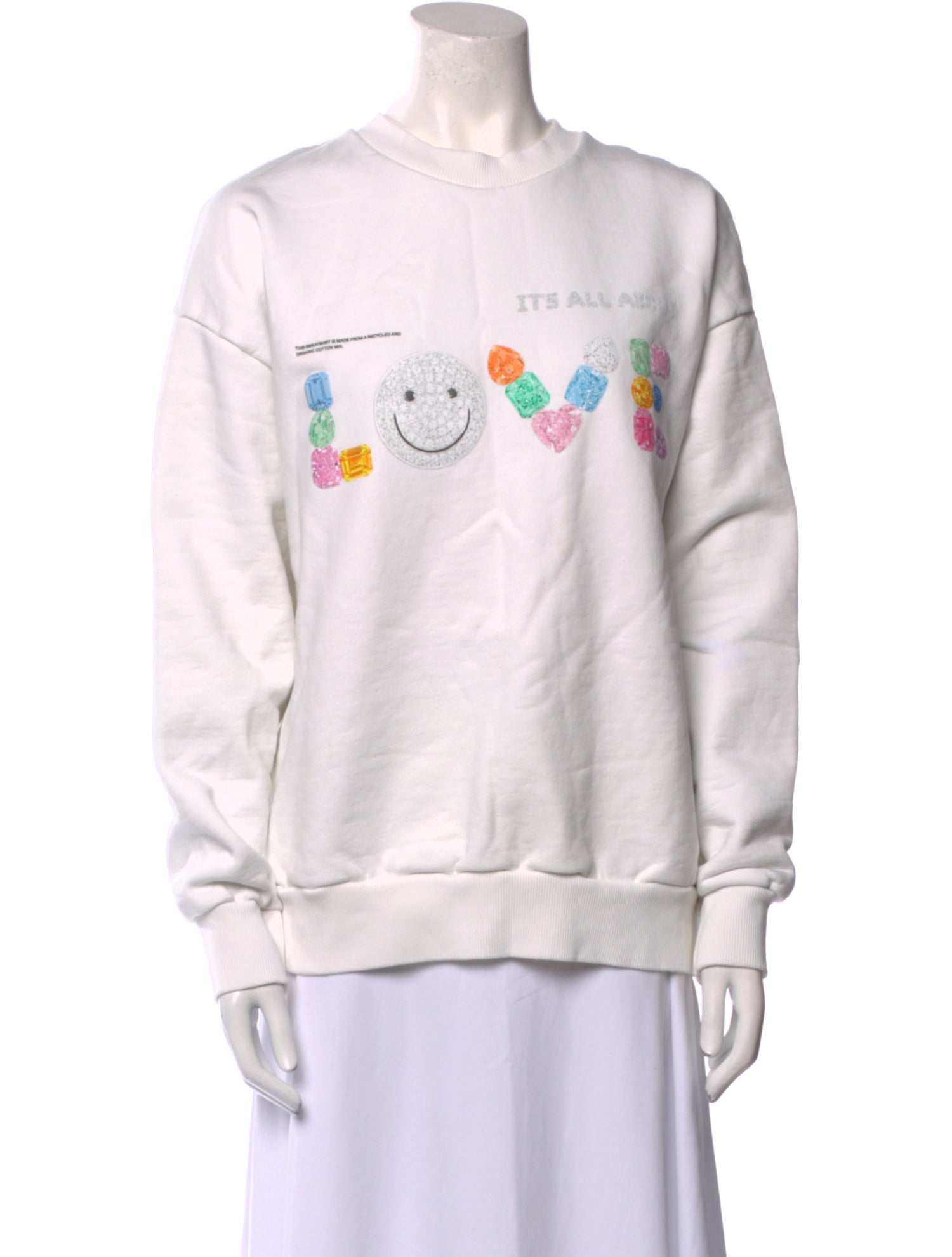 Pangaia Graphic Print Crew Neck Sweatshirt