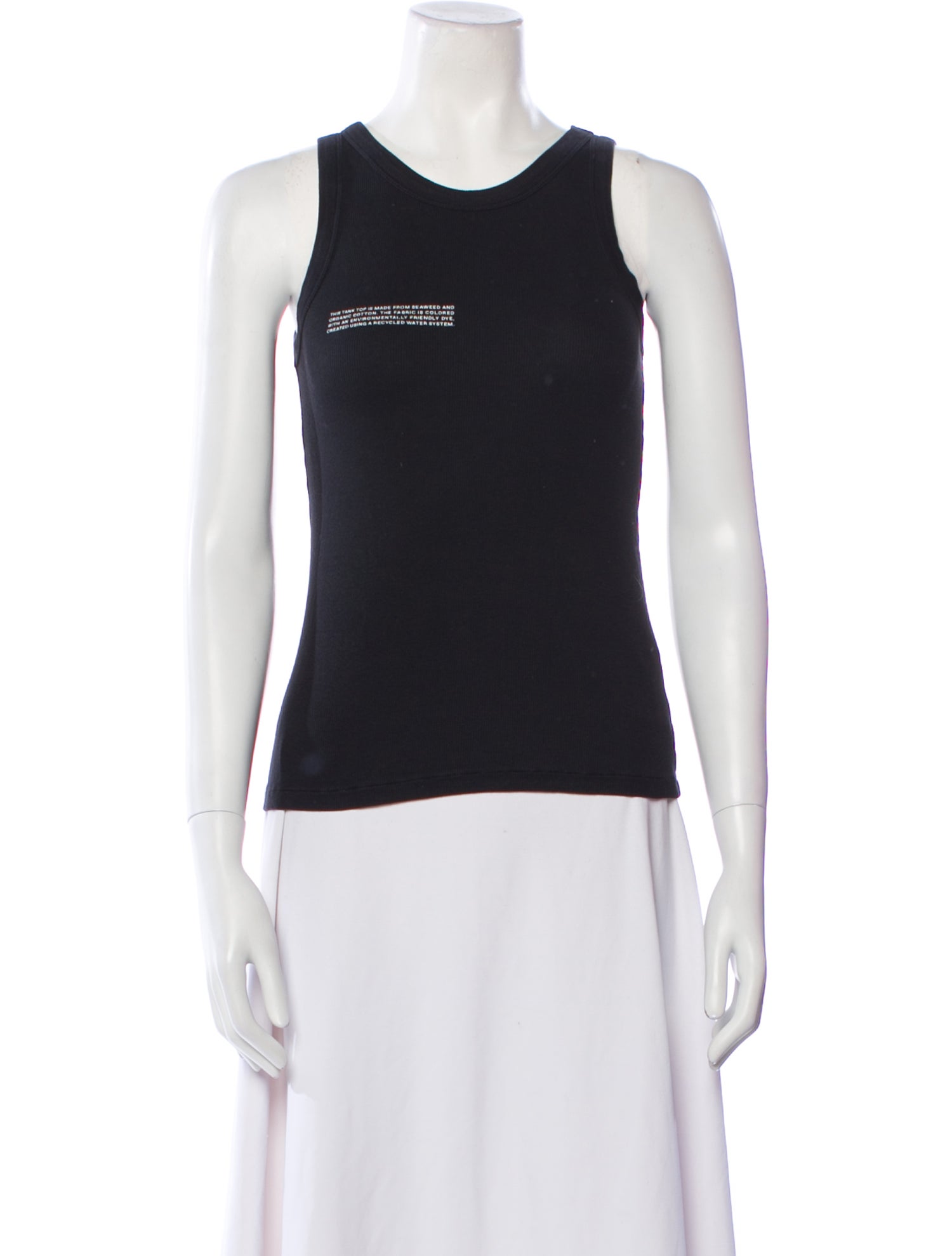 Pangaia Graphic Print Scoop Neck Top