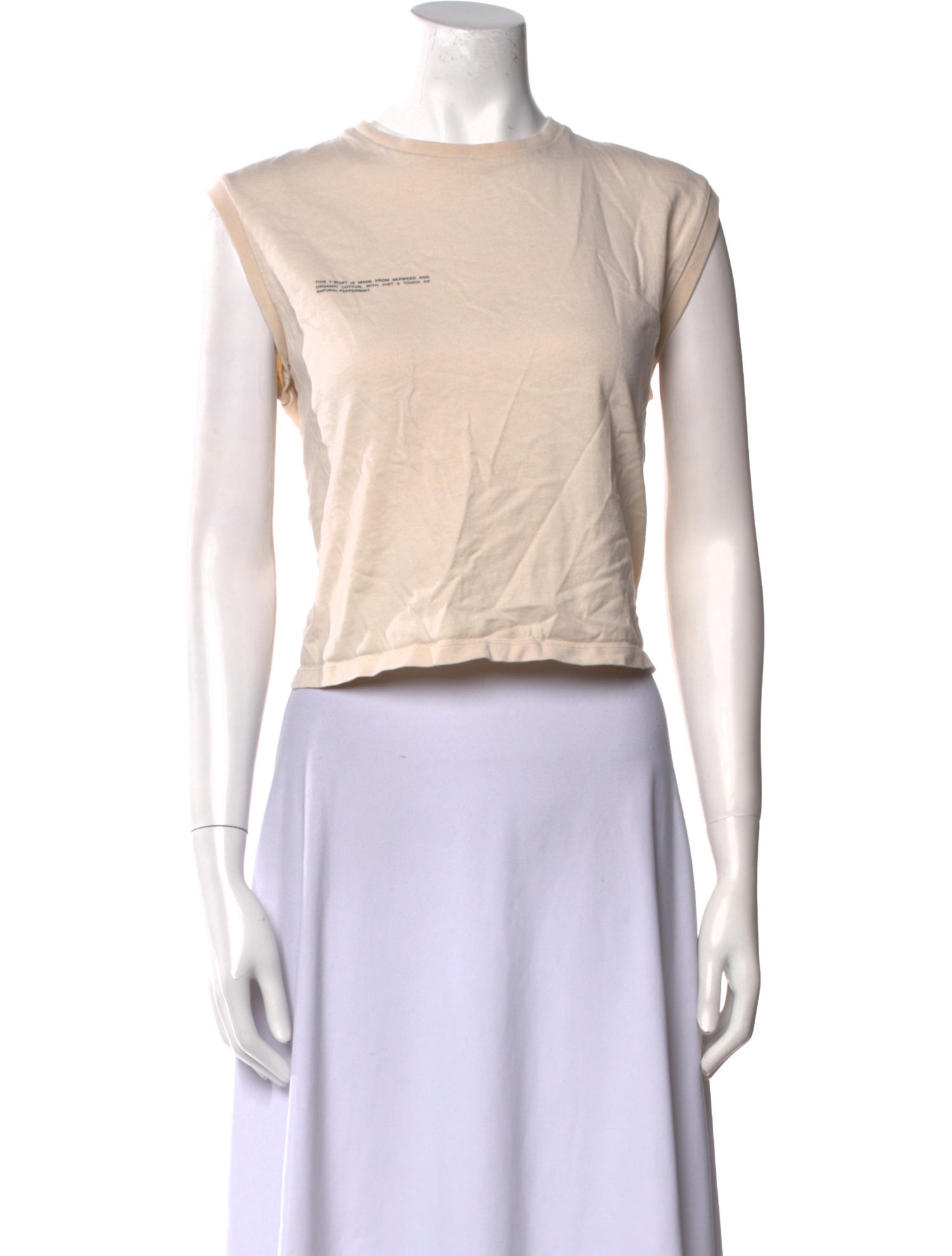 Pangaia Scoop Neck Sleeveless Crop Top