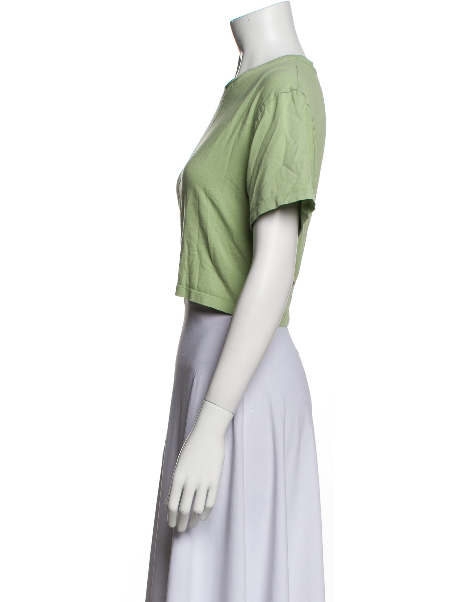 Pangaia Crew Neck Short Sleeve Crop Top