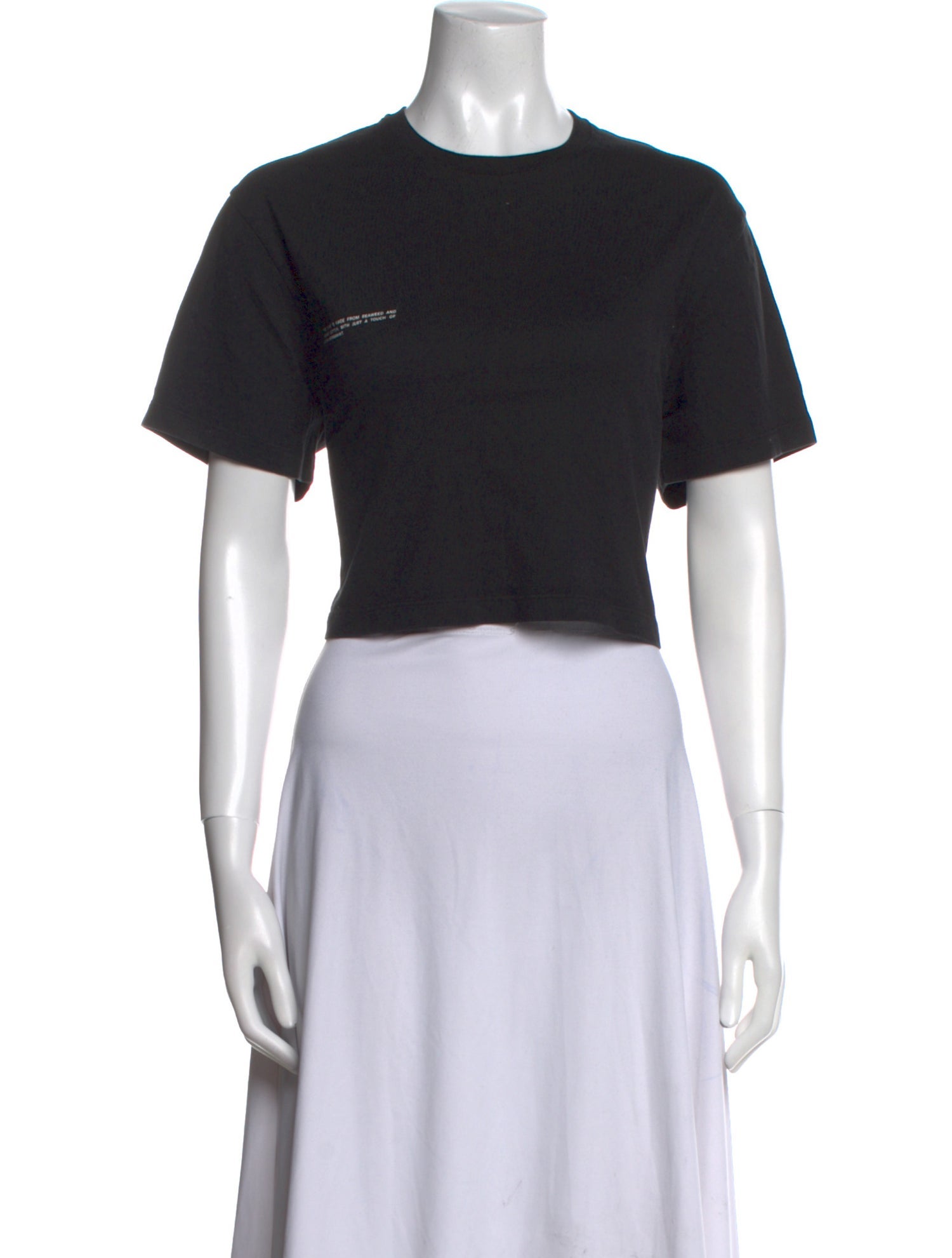 Pangaia Crew Neck Short Sleeve Crop Top