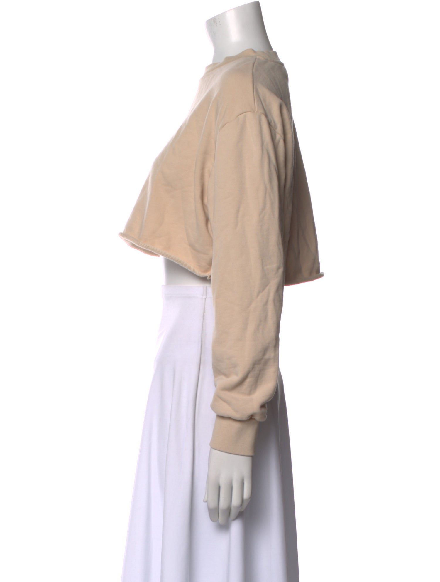 Pangaia Crew Neck Long Sleeve Crop Top