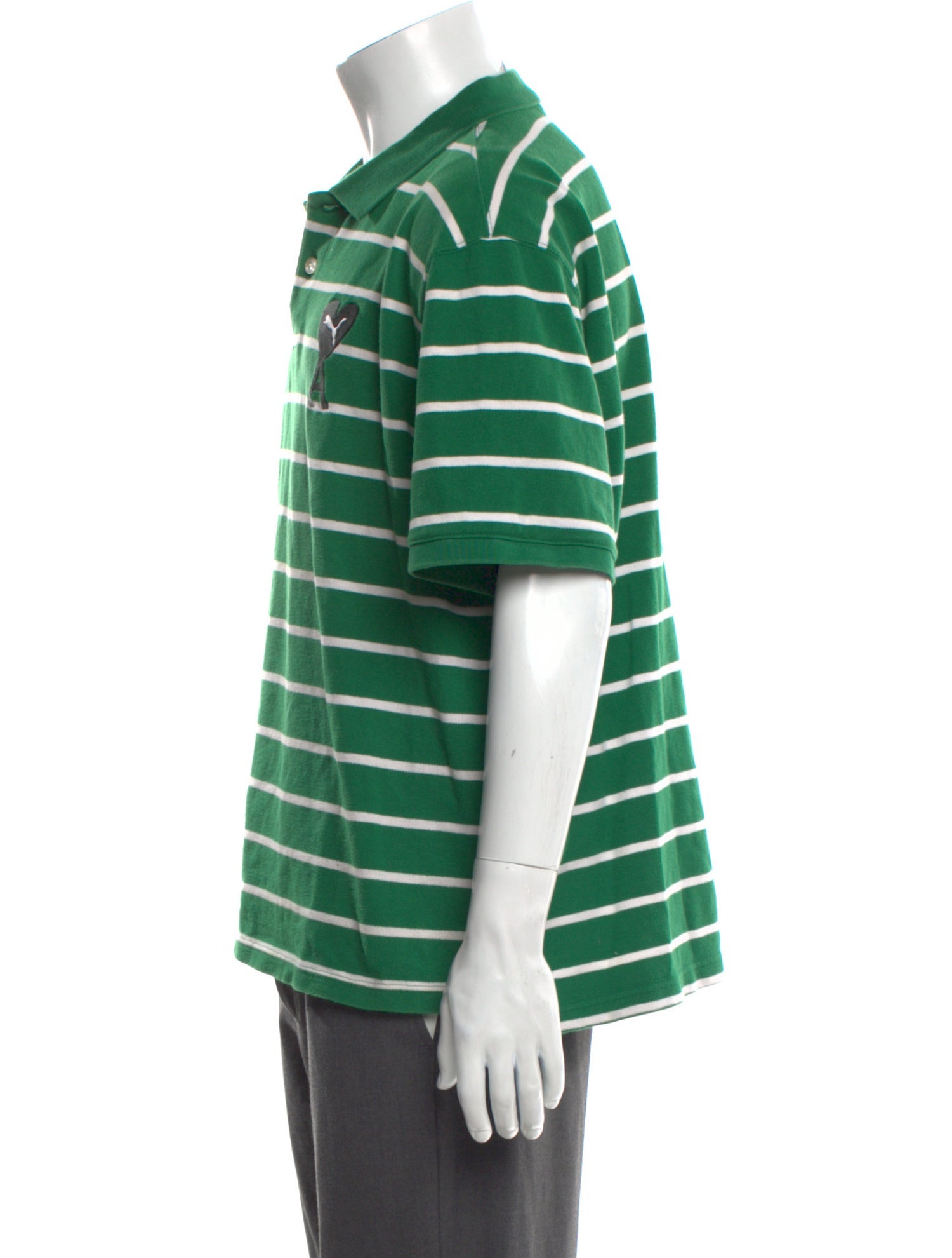 Puma x AMI Alexandre Mattiussi Striped Collar Polo Shirt