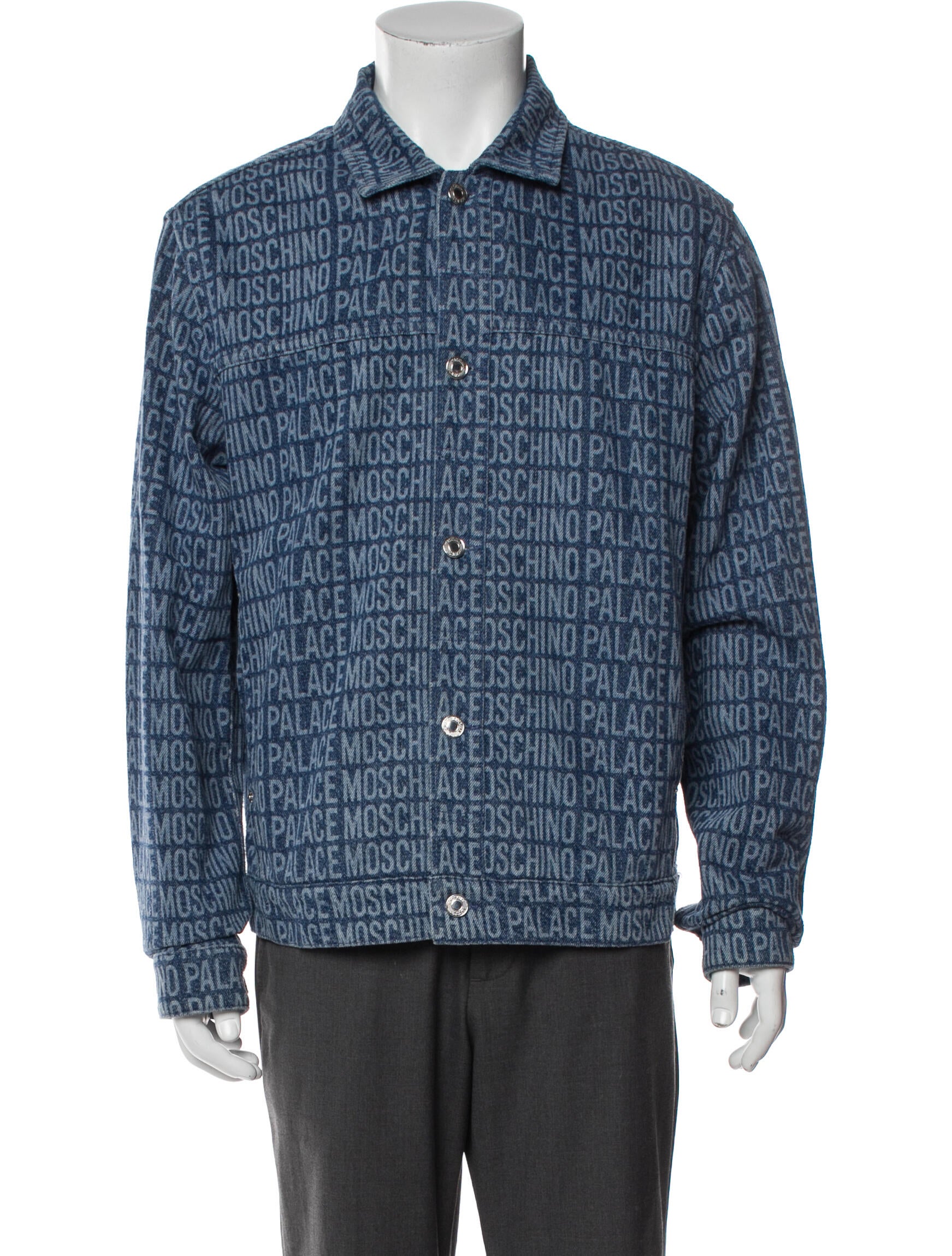 Palace x Moschino Plaid Print Trucker Jacket