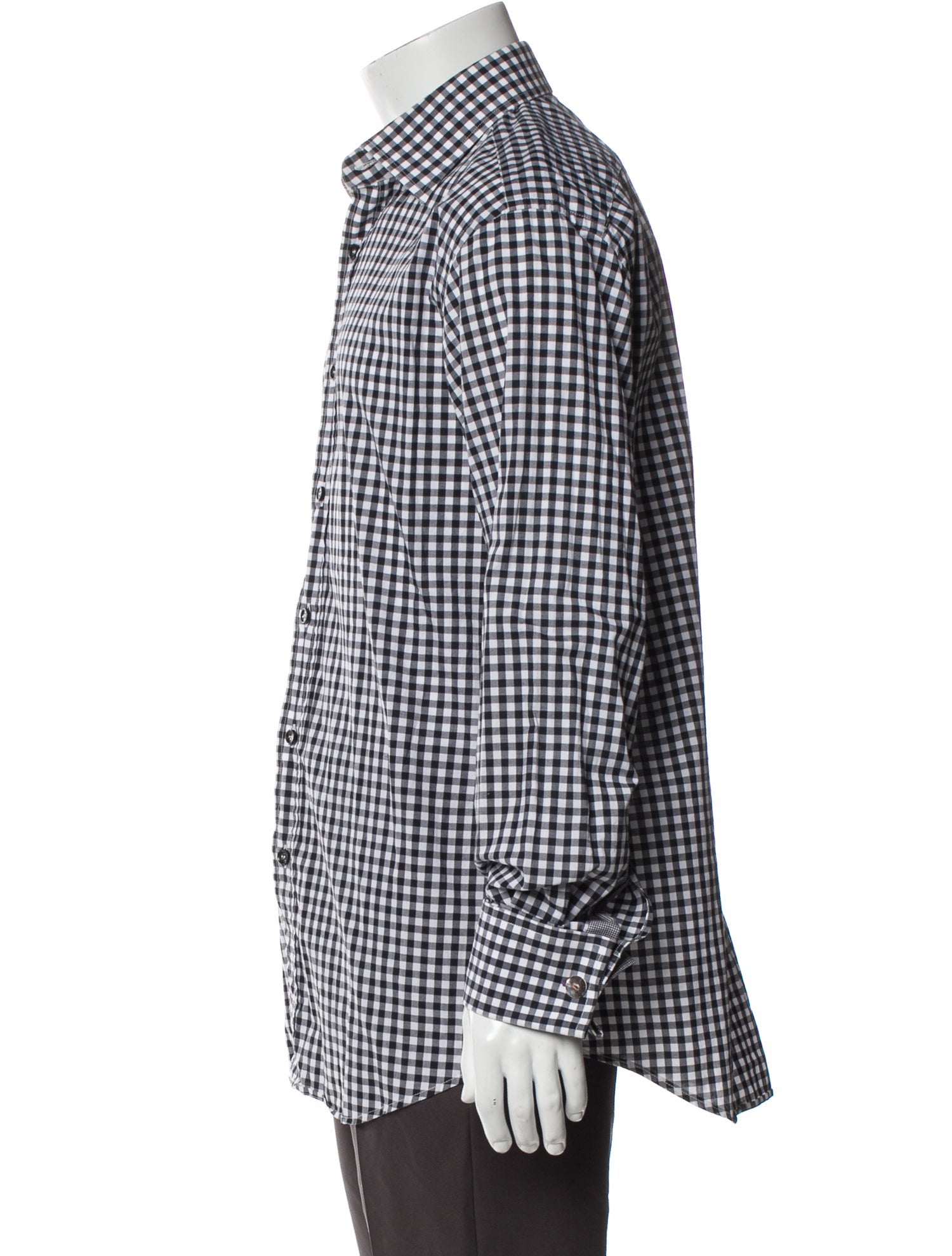 Paul Smith Blue Plaid Print Long Sleeve Shirt