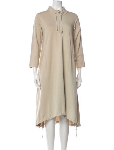 Panicale Dresses Mock Neck Midi Length Dress L