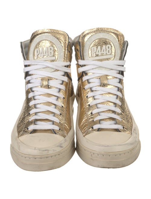 P448 Leather Wedge Sneakers