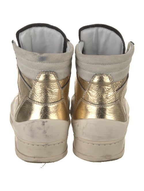 P448 Leather Wedge Sneakers