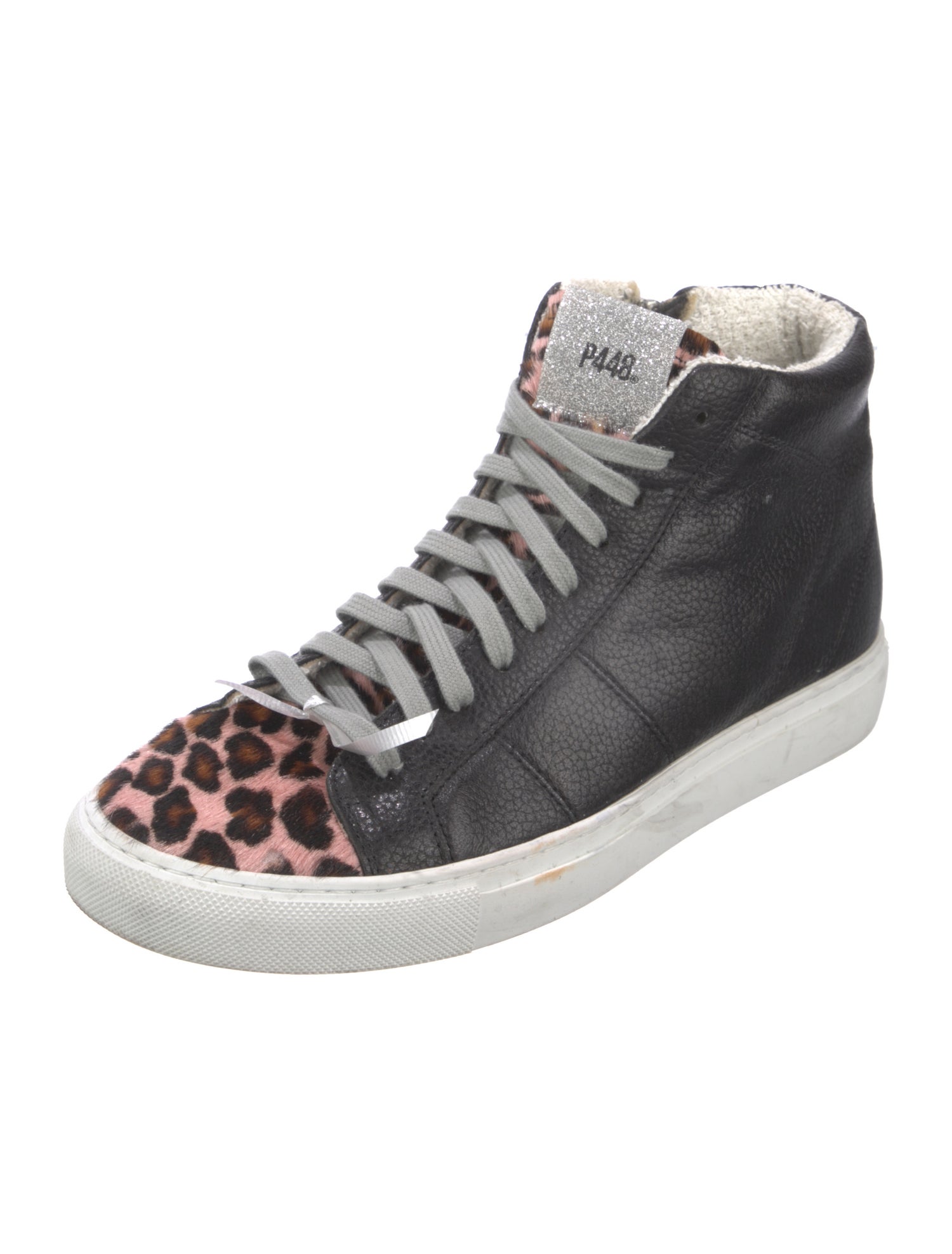 P448 Leather Animal Print Sneakers