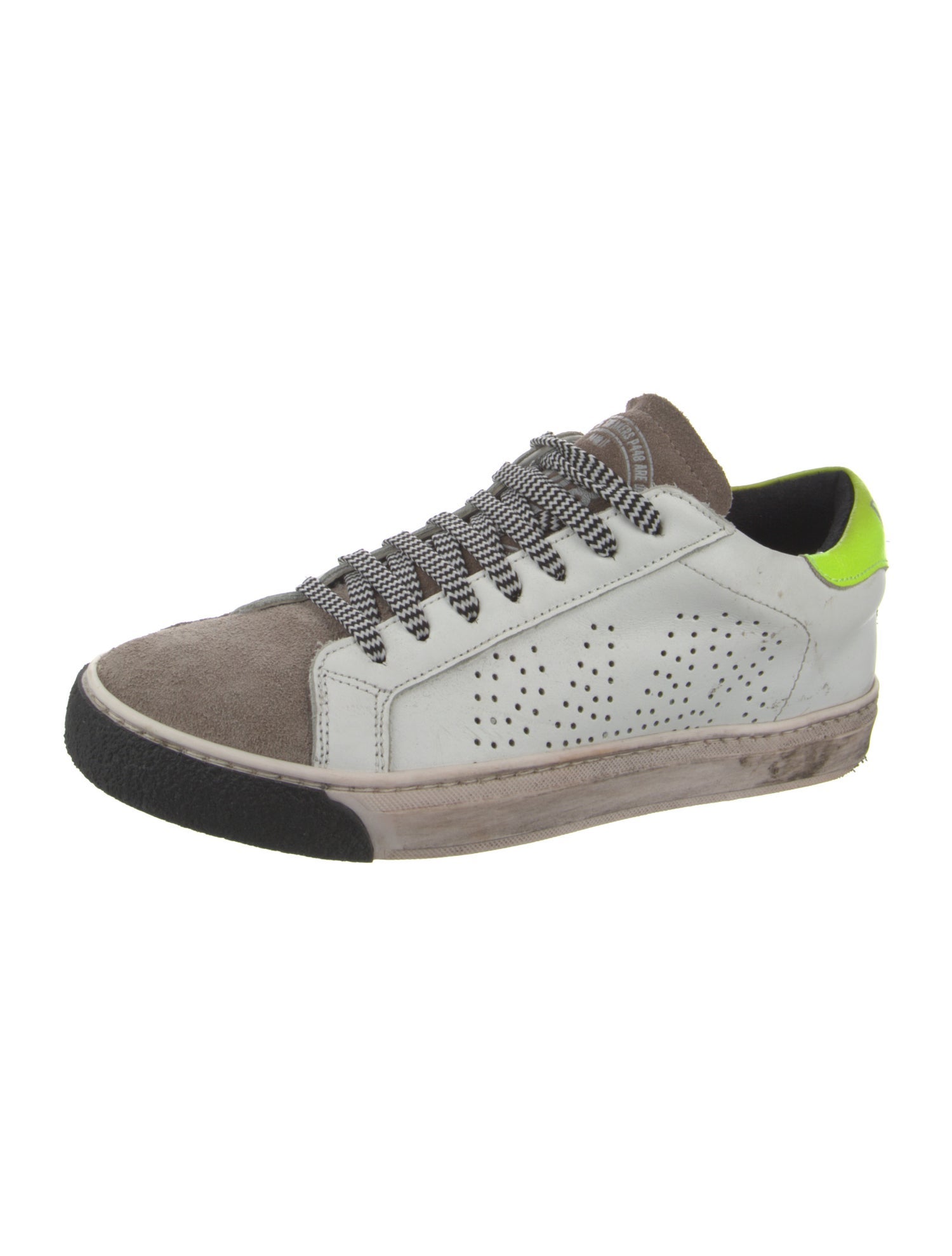 P448 Suede Colorblock Pattern Sneakers