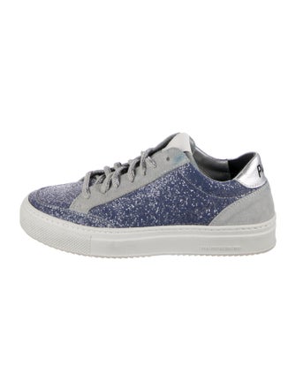 P448 Glitter Colorblock Pattern Sneakers