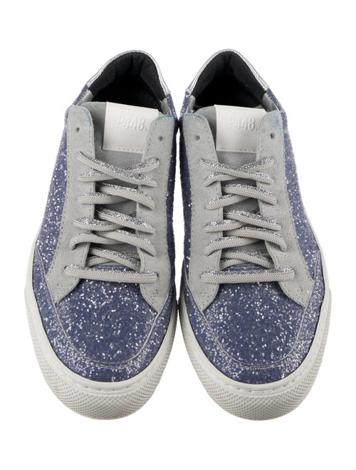 P448 Glitter Colorblock Pattern Sneakers