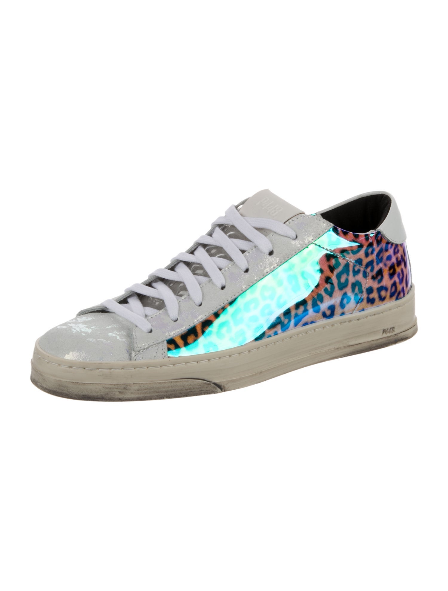 P448 Leather Animal Print Sneakers