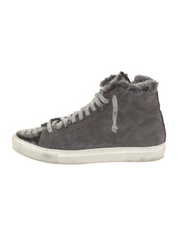 P448 Sneakers Suede Faux Fur Trim 5