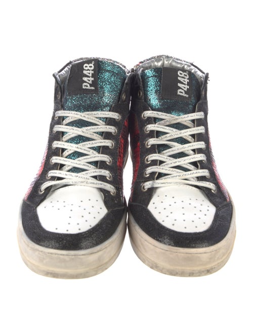 P448 Leather Printed Sneakers