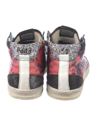 P448 Leather Printed Sneakers