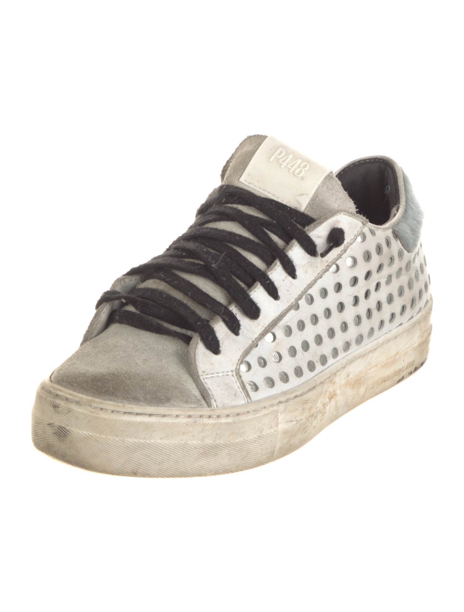 P448 Leather Lasercut Accents Sneakers
