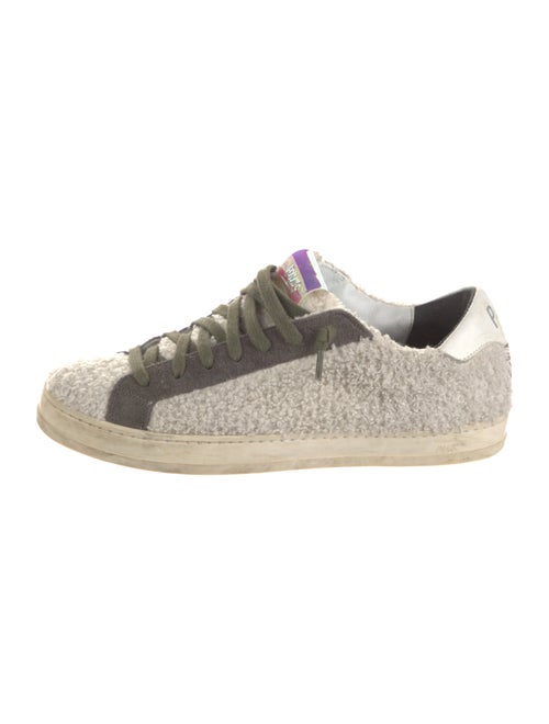 P448 Shearling Leather Trim Embellishment Sneakers