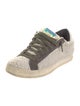 P448 Shearling Leather Trim Embellishment Sneakers