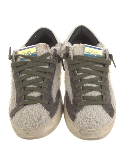 P448 Shearling Leather Trim Embellishment Sneakers