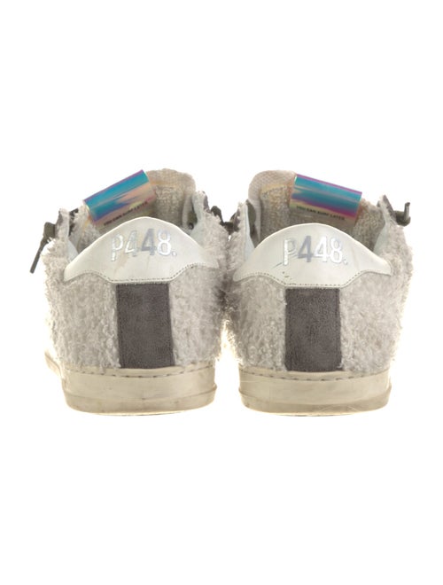 P448 Shearling Leather Trim Embellishment Sneakers