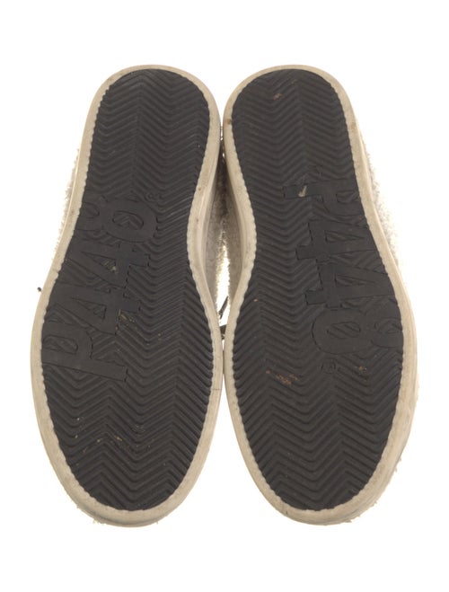 P448 Shearling Leather Trim Embellishment Sneakers