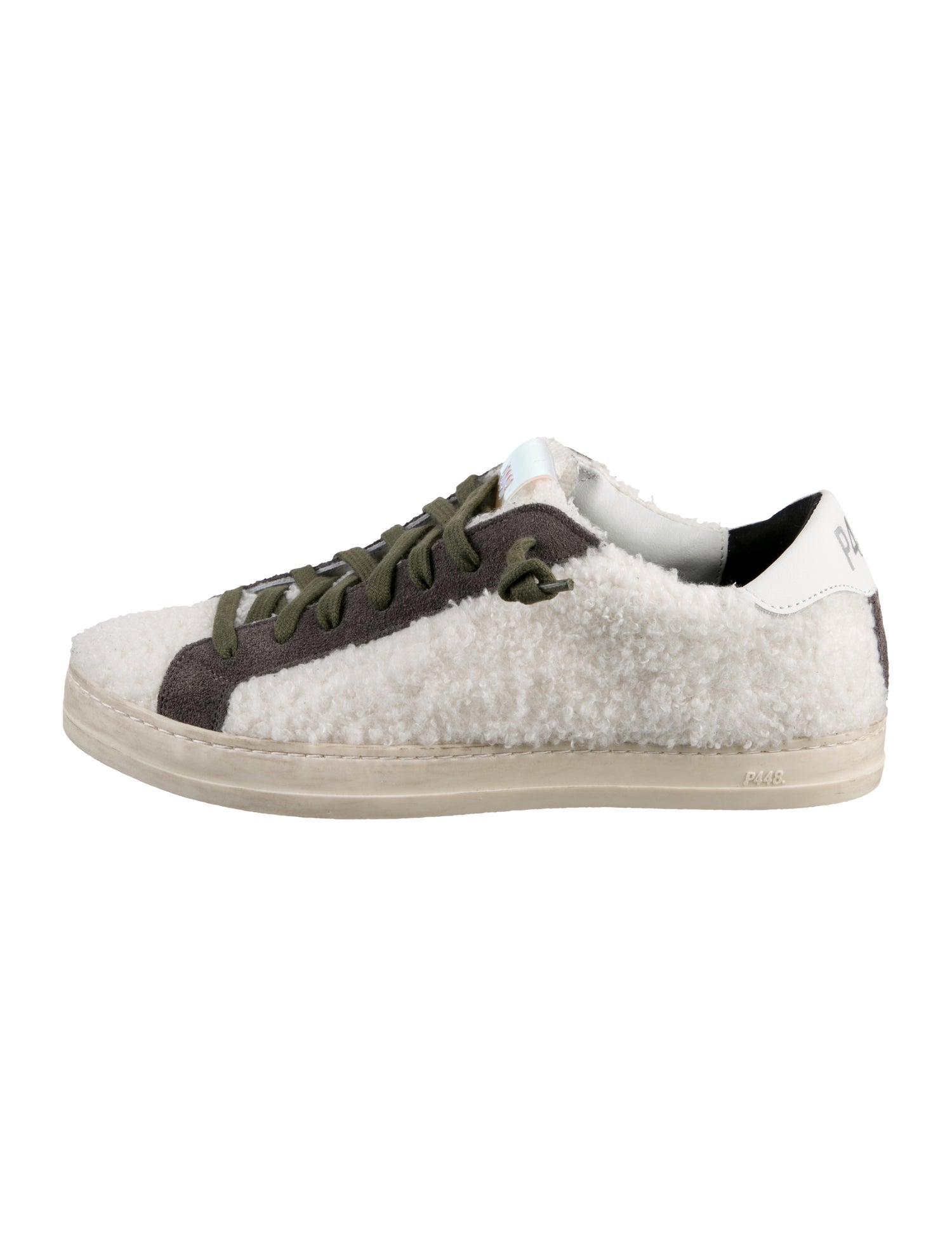 P448 Shearling Colorblock Pattern Sneakers