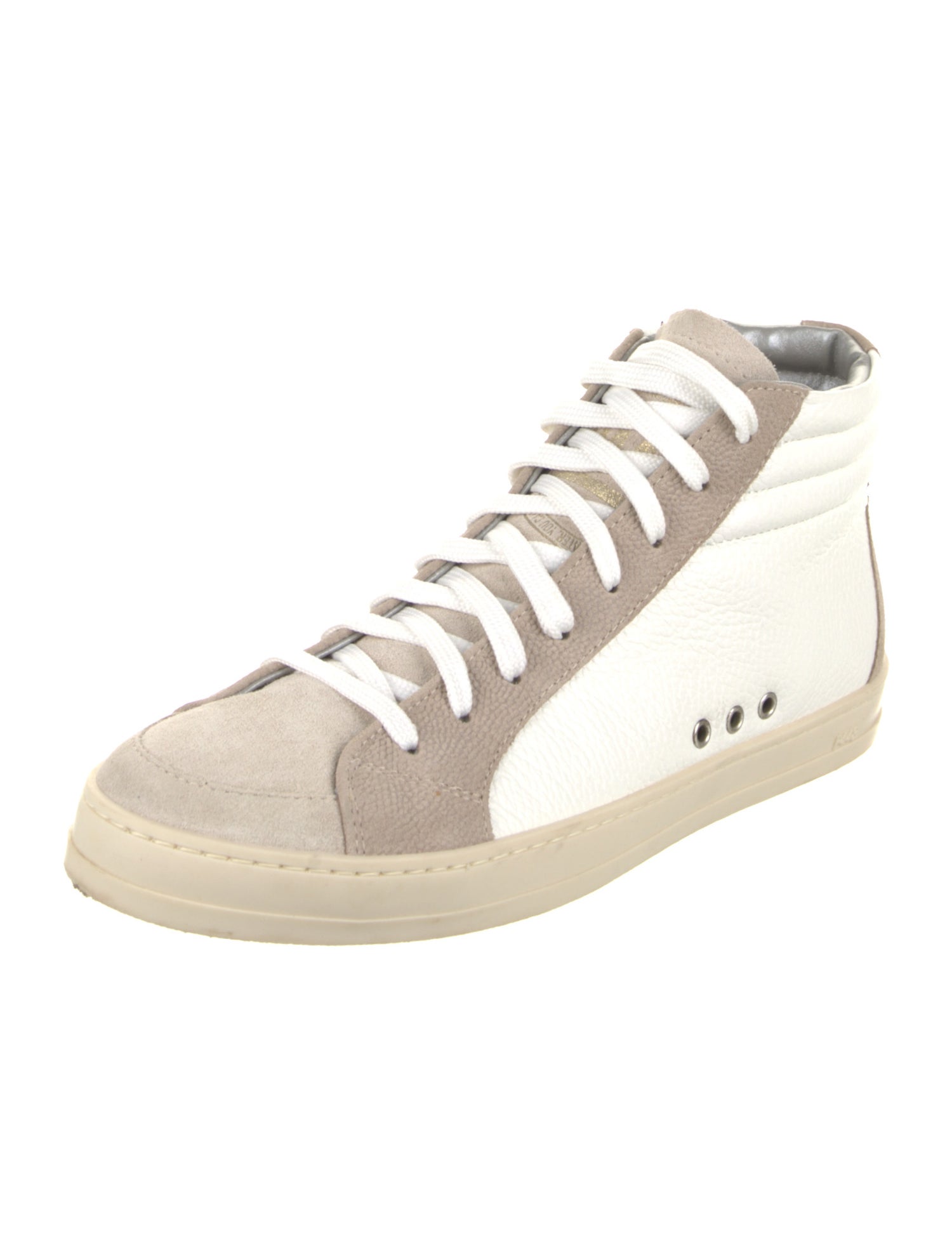 P448 Leather Colorblock Pattern Sneakers