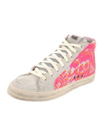 P448 Suede Printed Sneakers