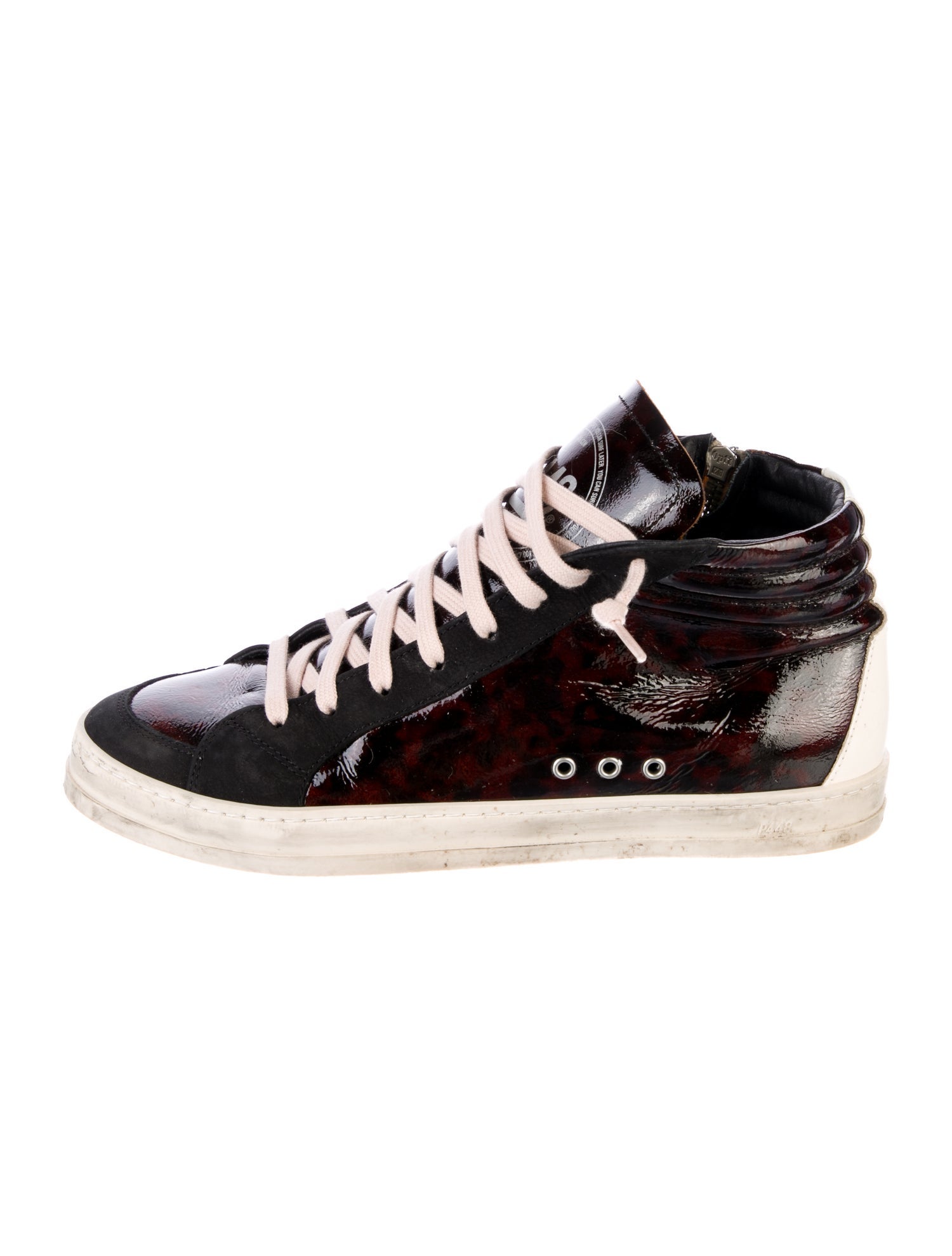 P448 Patent Leather Animal Print Sneakers
