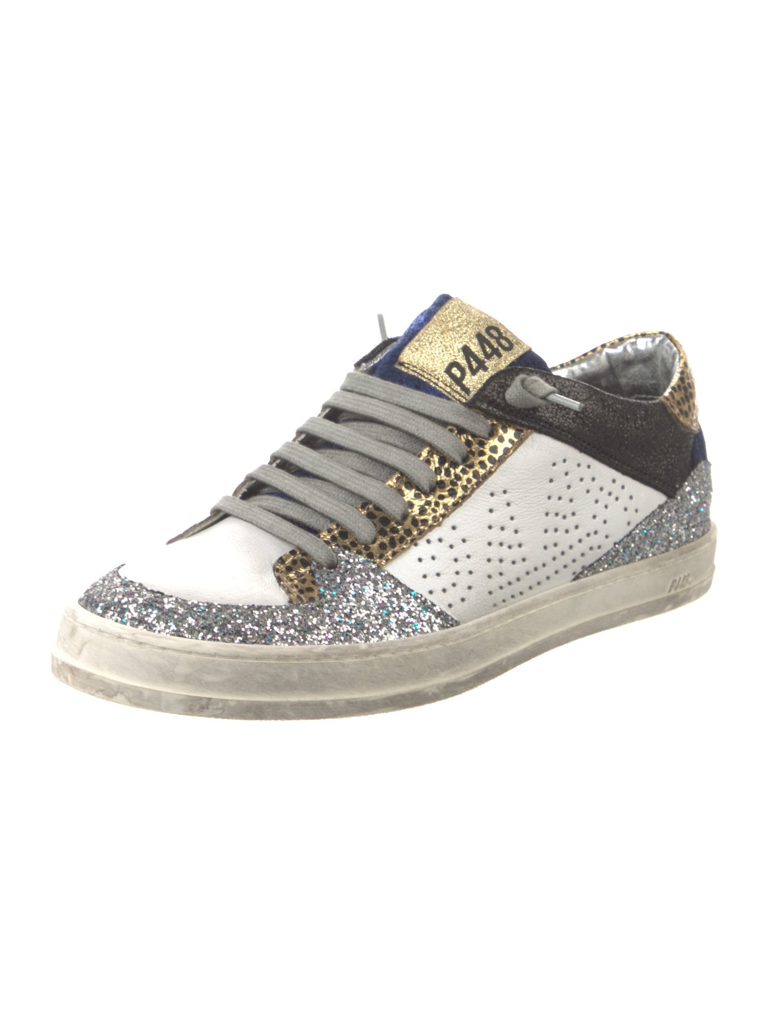 P448 Leather Animal Print Sneakers