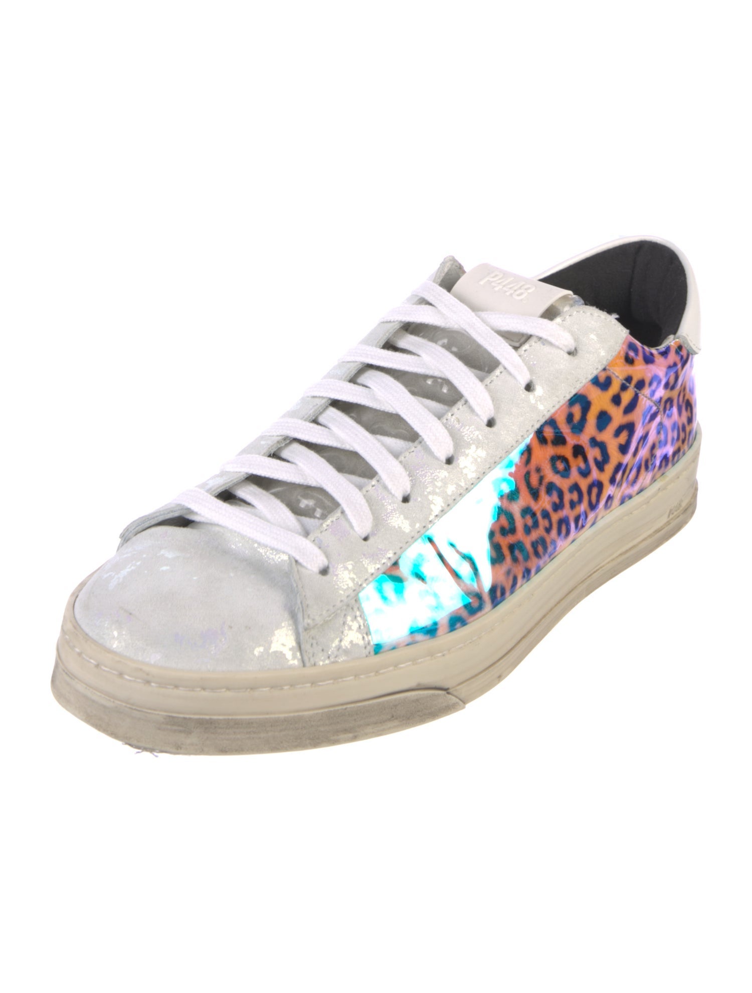 P448 Leather Animal Print Sneakers