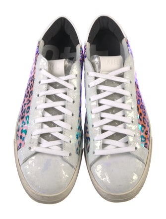 P448 Leather Animal Print Sneakers