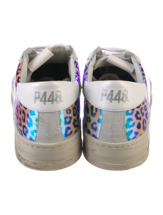 P448 Leather Animal Print Sneakers