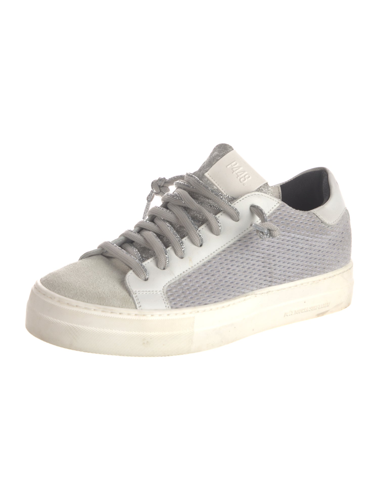 P448 Leather Glitter Accents Sneakers